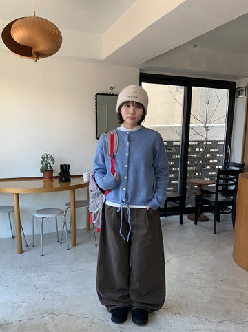 Tomoru Pintuck Cotton Wide Pants